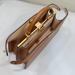 Replica Fendi Peekaboo Large Brown - top-tier luxury replica shoulder bag