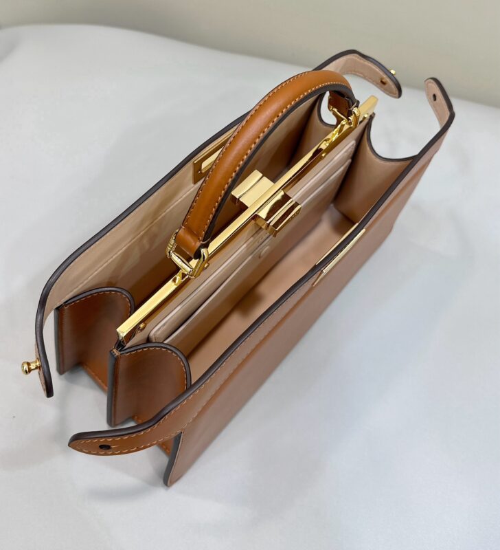 Replica Fendi Peekaboo Large Brown - top-tier luxury replica shoulder bag