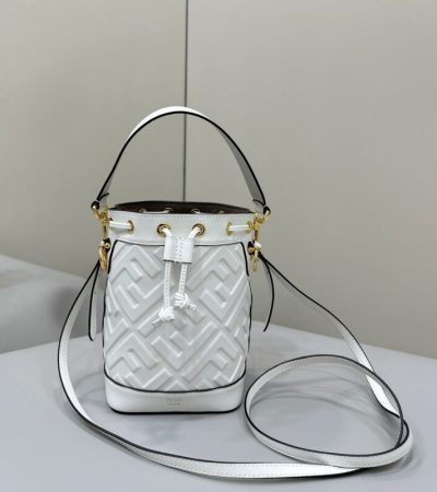 Replica Fendi Tresor Mini Bucket White - high-accuracy replica luxury purse
