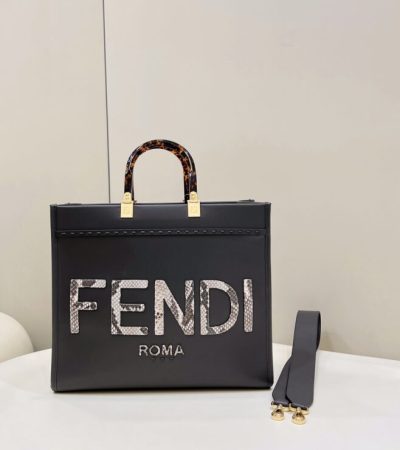 Replica Fendi Sunshine Tote Dark Grey - high-quality designer bag clone