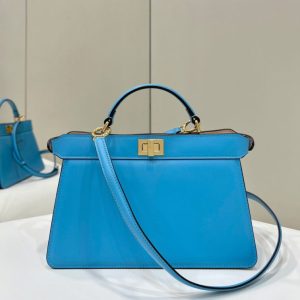 Replica Fendi Peekaboo Large Blue - near-authentic luxury replica handbag