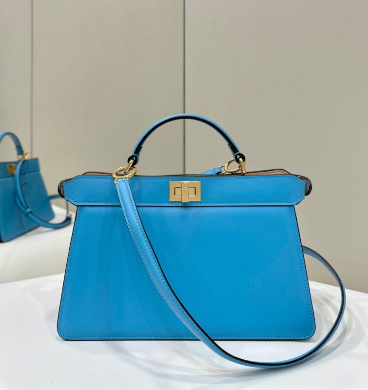 Replica Fendi Peekaboo Large Blue - near-authentic luxury replica handbag