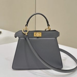 Replica Fendi Peekaboo Mini Grey - ultra-realistic fake designer tote