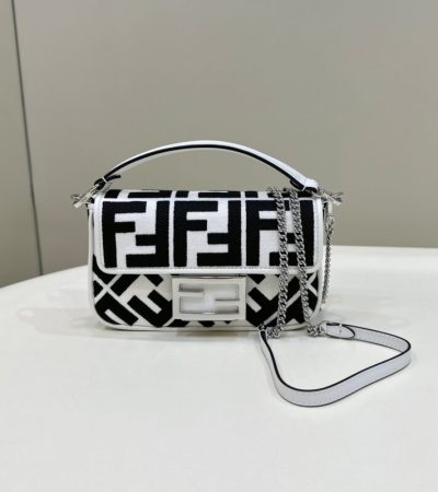 Replica Fendi Baguette Small White - top-rated replica designer bag