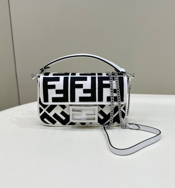 Replica Fendi Baguette Small White - top-rated replica designer bag