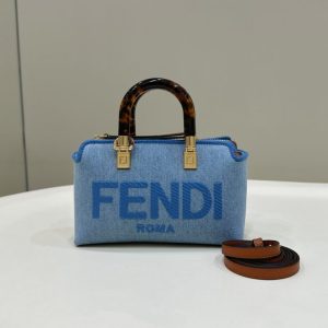 Replica Fendi By The Way Boston Blue Cotton - high-accuracy replica luxury purse