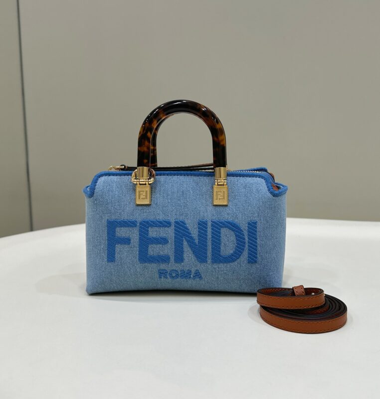 Replica Fendi By The Way Boston Blue Cotton - high-accuracy replica luxury purse