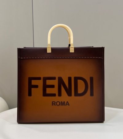 Replica Fendi Peekaboo Tote Brown - best quality luxury bag dupe
