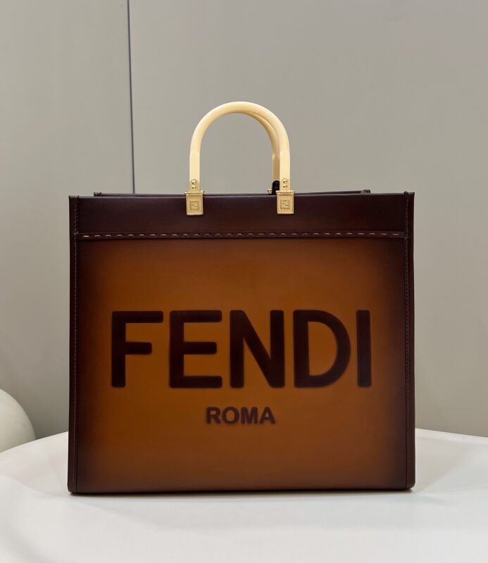 Replica Fendi Peekaboo Tote Brown - best quality luxury bag dupe