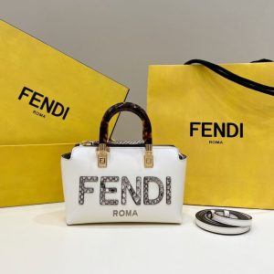 Replica Fendi By The Way Boston White - 1:1 designer replica handbag