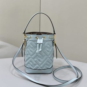 Replica Fendi Tresor Mini Bucket Blue - 1:1 designer replica handbag