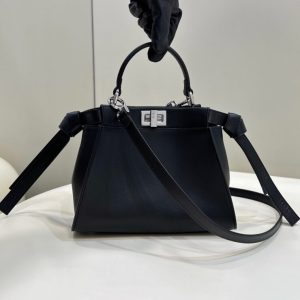 Replica Fendi Peekaboo Small Black - near-authentic luxury replica handbag