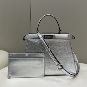 Replica Fendi Peekaboo Large Silver - premium-grade designer purse dupe