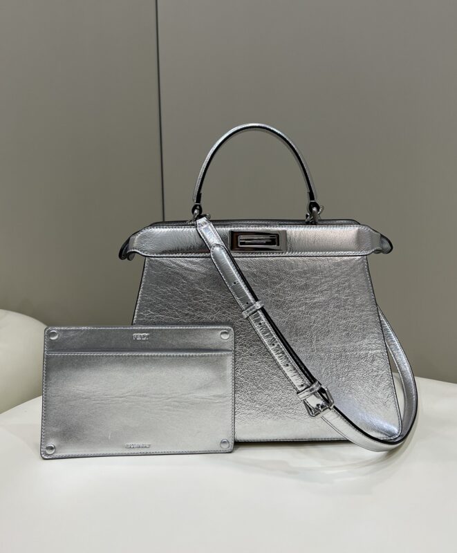 Replica Fendi Peekaboo Large Silver - premium-grade designer purse dupe