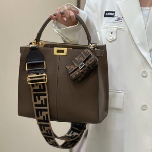 Replica Fendi Peekaboo X Lite Brown - elite superclone designer purse