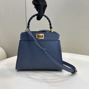 Replica Fendi Peekaboo Small Blue - best quality luxury bag dupe