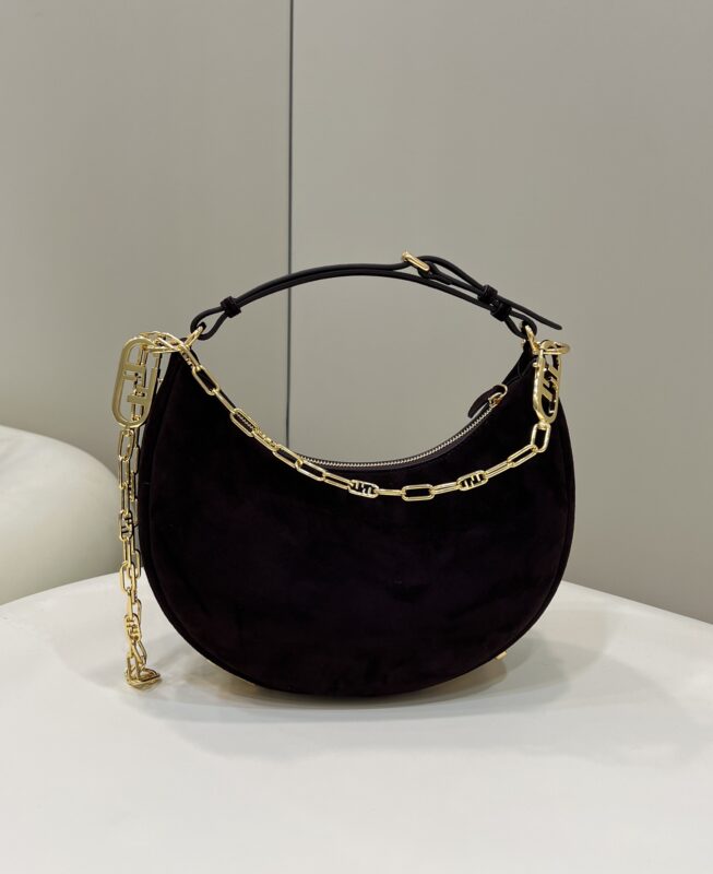 Replica Fendi Fendigraphy Large Black Velvet - high-quality designer bag clone