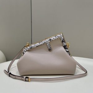 Replica Fendi First Beige Python - near-authentic luxury replica handbag