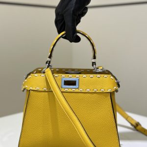 Replica Fendi Peekaboo Yellow - top-rated replica designer bag