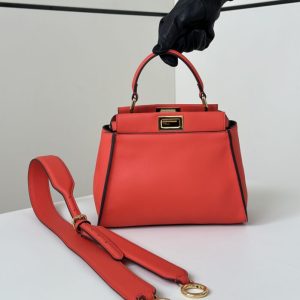 Replica Fendi Peekaboo Small Red - ultra-realistic fake designer tote