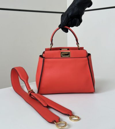 Replica Fendi Peekaboo Small Red - ultra-realistic fake designer tote