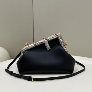 Replica Fendi First Black Python - premium 1:1 fake handbag model