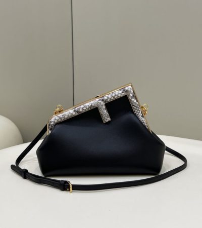 Replica Fendi First Black Python - premium 1:1 fake handbag model