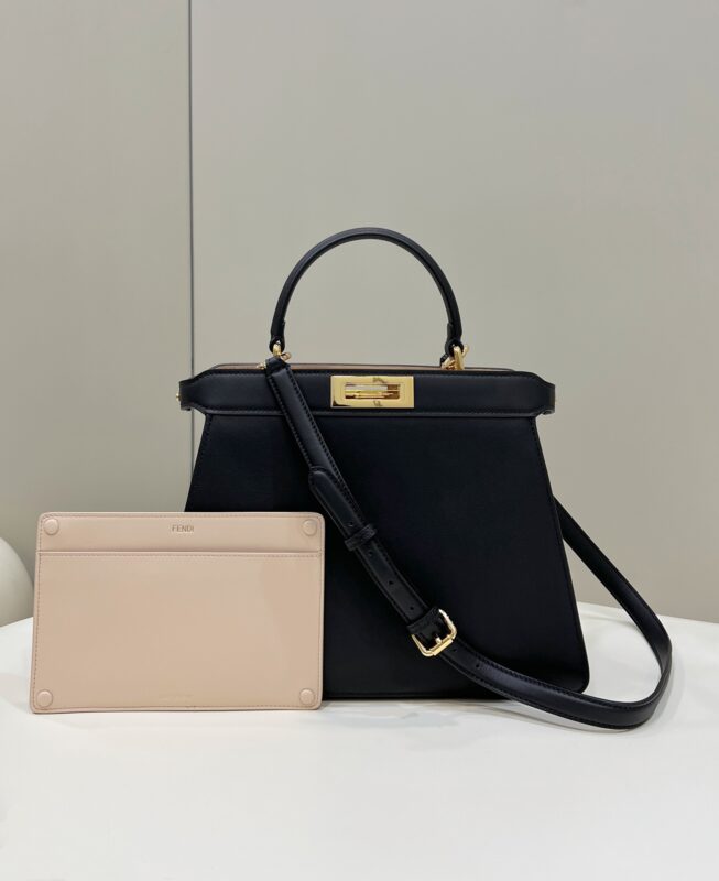 Replica Fendi Peekaboo Medium Black - high-quality designer bag clone