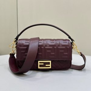 Replica Fendi Baguette Bordeaux - best quality luxury bag dupe