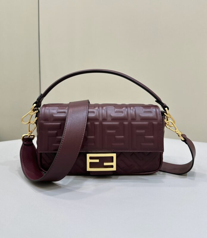 Replica Fendi Baguette Bordeaux - best quality luxury bag dupe