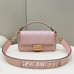 Replica Fendi Baguette FF Pink - premium-grade designer purse dupe