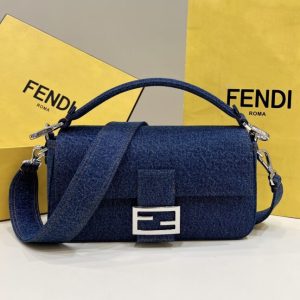 Replica Fendi Baguette Full Blue Denim 1 Replica Fendi Baguette Full Blue Denim - near-authentic luxury replica handbag