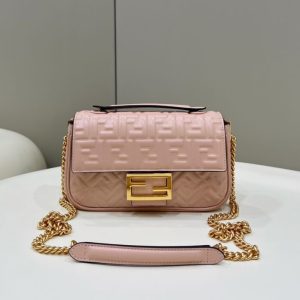 Replica Fendi Baguette Sliding Chain Pink - high-end fake designer purse