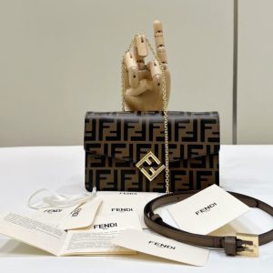 Replica Fendi Baguette Wallet on Chain - 1:1 designer replica handbag