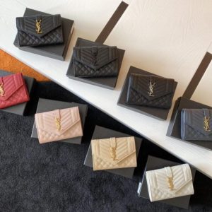 Replica Yves Saint Laurent Envelope Flap Wallet - high-quality designer bag clone