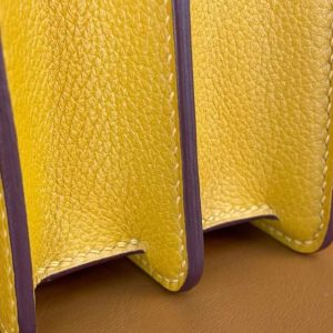 Replica Hermes Sac Roulis Yellow - premium 1:1 fake handbag model