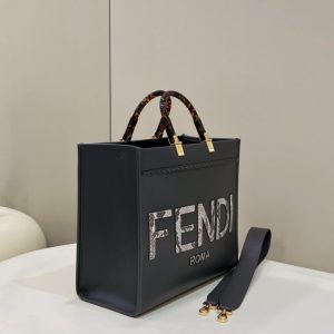 Replica Fendi Sunshine Tote Dark Grey - best-selling designer handbag dupe