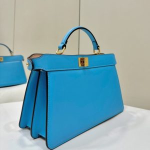Replica Fendi Peekaboo Large Blue - ultra-realistic fake designer tote
