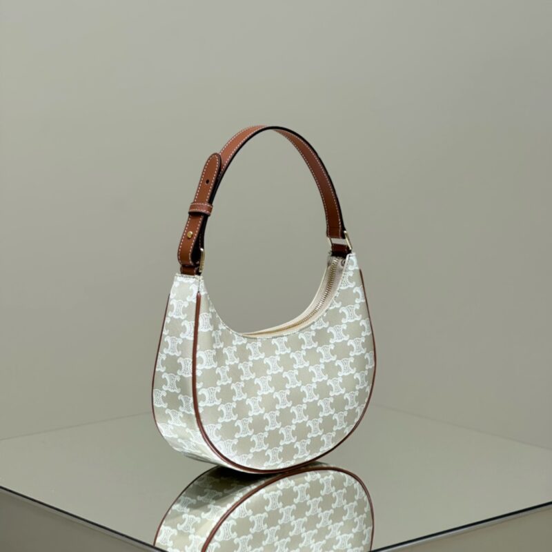 Replica Celine Triomphe Moon Bag White - top-rated replica designer bag