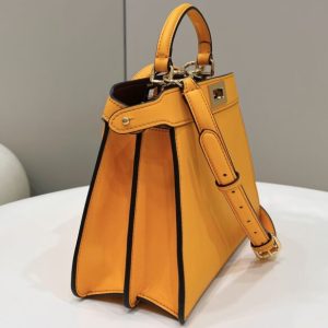 Replica Fendi Peekaboo Medium Orange - near-authentic luxury replica handbag