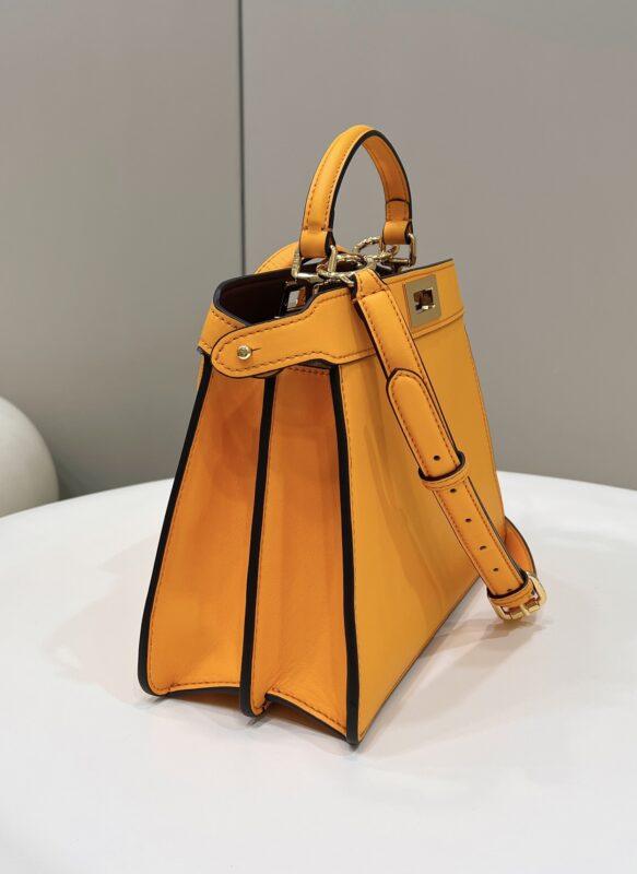Replica Fendi Peekaboo Medium Orange - near-authentic luxury replica handbag