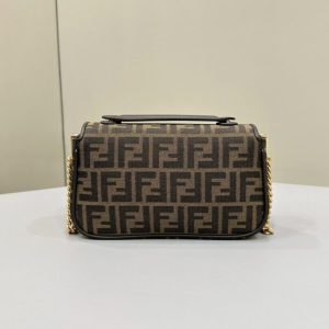 Replica Fendi Baguette Sliding Chain FF Brown - best quality luxury bag dupe