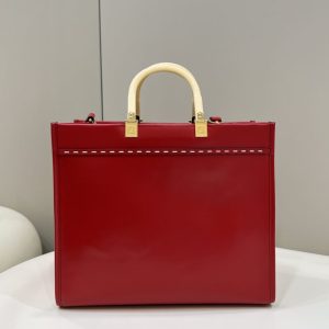 Replica Fendi Peekaboo Tote Red - authentic-look luxury purse replica