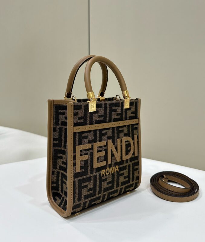 Replica Fendi Mini Tote Brown Monogram - realistic designer-inspired fake bag