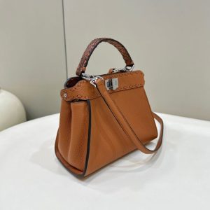 Replica Fendi Peekaboo Small Brown - ultra-realistic fake designer tote