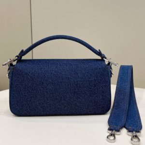 Replica Fendi Baguette Full Blue Denim 2 Replica Fendi Baguette Full Blue Denim - best-selling designer handbag dupe
