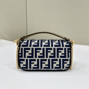 Replica Fendi Baguette Small Cotton Blue - premium 1:1 fake handbag model