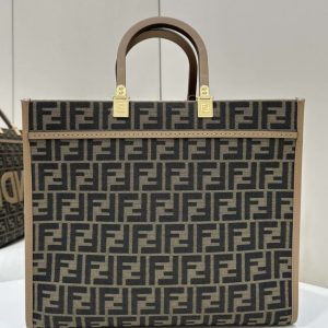 Replica Fendi Sunshine Tote Brown Monogram - premium 1:1 fake handbag model
