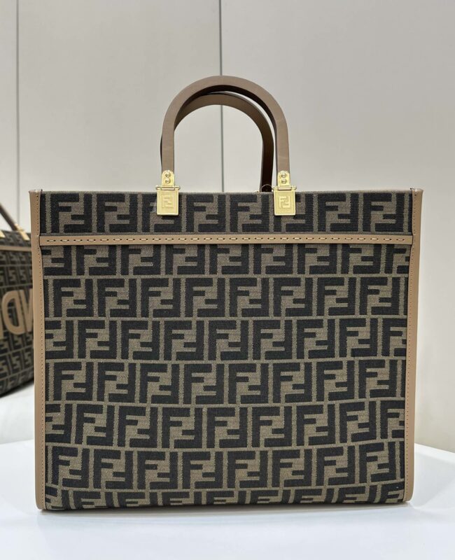 Replica Fendi Sunshine Tote Brown Monogram - premium 1:1 fake handbag model