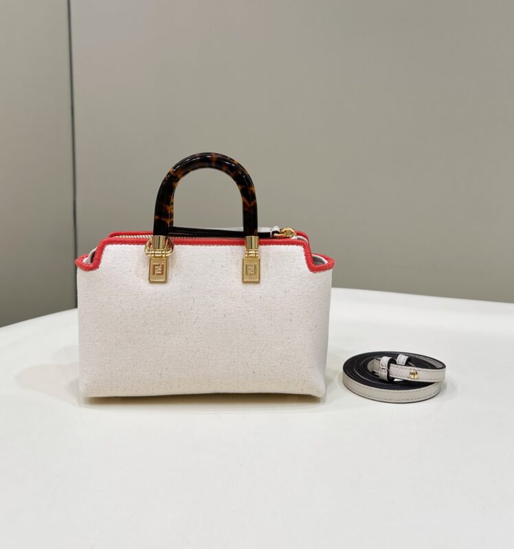 Replica Fendi By The Way Boston Red White - high-quality designer bag clone